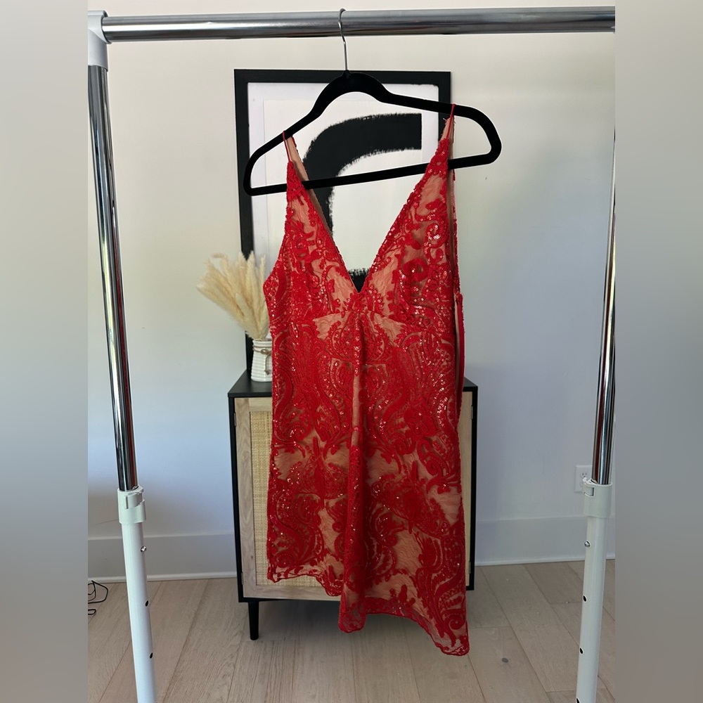 Free People Night Shimmer Mini Dress